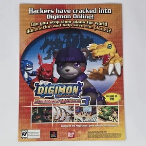 Digimon World 3 PlayStation Hackers Print Ad/Poster Official Promo Art - Bild 1 von 2