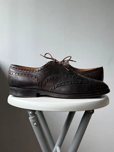 Church's Chetwynd Kentucky Deerskin Brown Leather Oxford Brogue Size UK 8 - US 9 - Picture 1 of 16