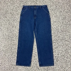 Vtg Carhartt Original Dungaree Fit Denim Carpenter Jeans Size 38x32 (37x33) - Picture 1 of 7