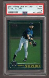 2001 Topps Chrome Traded #T266 Ichiro Suzuki PSA MINT 9 Seattle Mariners