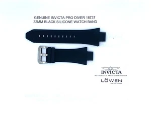 Authentic Invicta Pro Diver 18737 Black Silicone 32MM Watch Band - Picture 1 of 2