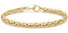 DEVATA Gold Plated Sterling Borobudur 5mm Oval Chain Bracelet BYH5735 7.0"