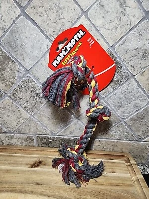 Tirador de cuerda de color para masticar hilo dental mamut - Juguete de remolcador de algodón y poliéster premium para perros - Foto 1 de 2