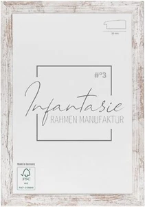 Bilderrahmen Vintage Weiss 'N°3' Infantasie Fotorahmen nach Maß Holz modern - Bild 1 von 8