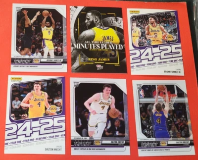 Tarjetas de novato Lebron James Topps Now Dalton Knecht #1/246 1/613+ Bronny RC #1/629 Foto 1 de 4