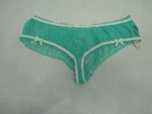 Teal Victoria's Secret Panties Medium Hip Hugger Underwear Lace Panty MSRP$20 - Picture 1 of 3