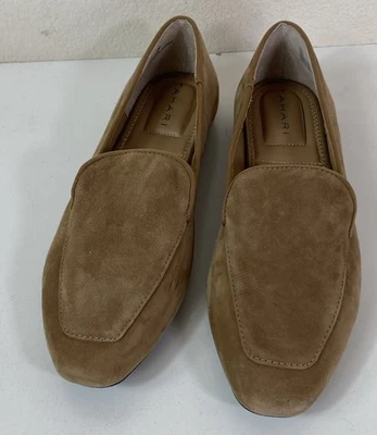 Zapatos Tahari Mujer Foley Marrón Terciopelo Plano Curado Zapatilla Zapato Talla 10 Foto 1 de 4