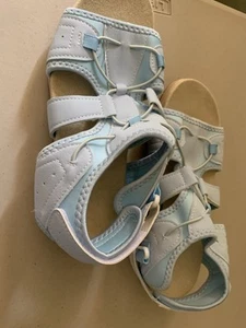 Women Comfortable Pale Blue Sandals Open Toe Size 7.5 - Picture 1 of 4