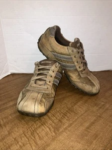 Skechers Shoes Mens 7.5 Citywalk Sneakers Camel Brown Leather Lace Up SN 60538 - Picture 1 of 13
