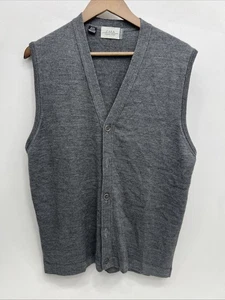 Vintage Zara Men’s Classic Knit Sweater Vest- Size XL- 50% Wool - Picture 1 of 4