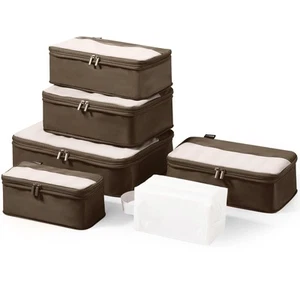 6 Set Compression Packing Cubes for Travel Essentials, Luggage Organizers for... - Picture 1 of 7