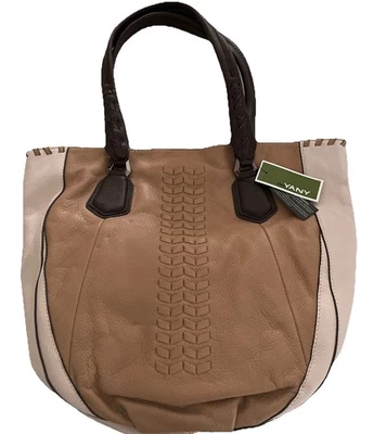 Bolso de Mano ORYANY Lyssie Cuero Desnudo/Rosa Bloque de Color Nuevo con Etiquetas Foto 1 de 4