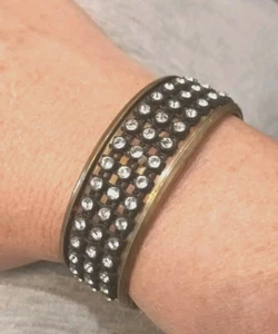 Armband - Bronze mit Strass - Armreif mit Scharnier - Bild 1 von 3