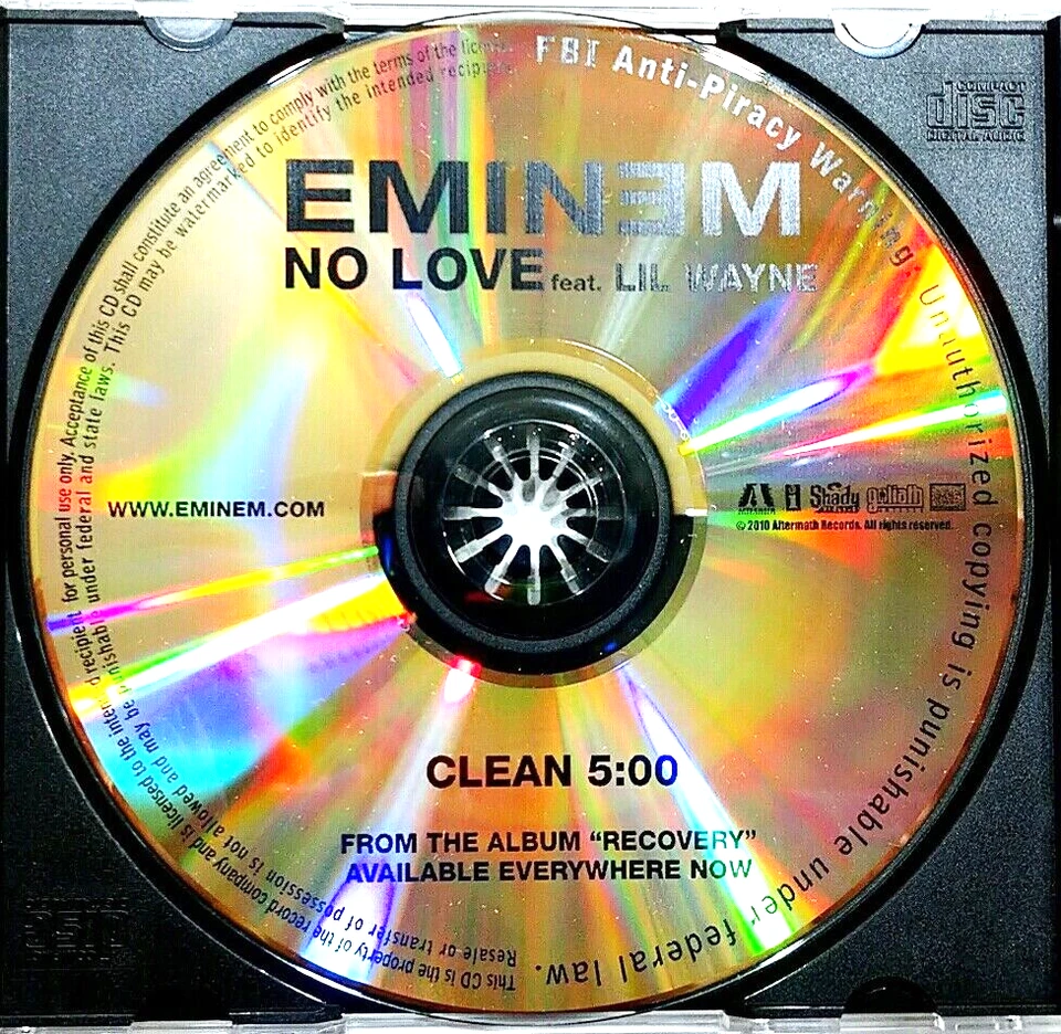(CD) Eminem Feat. Lil Wayne - No Love, Promo, presque comme neuf, single, rare. - Photo 1/1