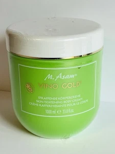 M. Asam Vino Gold Skin Tightening Body Cream JUMBO 33.8oz 1000g Tub NEW SEALED - Picture 1 of 12