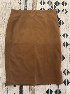 Women’s Catherine Malandrino Brown Faux Leather Brown Soft Texture Skirt Medium - Picture 1 of 11