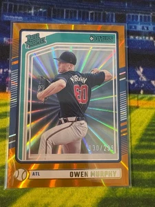 2024 Donruss - Rated Prospects Orange Laser #190 -Owen Murphy - 030/299 Braves - Picture 1 of 2