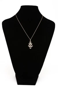 Argento Vivo Over Silver Clear Quartz Crystal Cluster Necklace W1142 - Picture 1 of 2