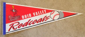orig. 1993-98 OHIO VALLEY REDCOATS *Baseball Pennant* Frontier League, Rare!! - Picture 1 of 4