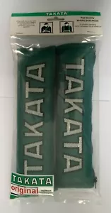 TAKATA Style Green Seat Belt Cover Harness Shoulder Pads JDM Honda Mazda Toyota - Picture 1 of 5