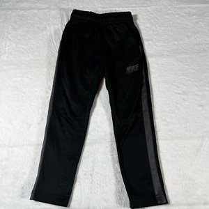 Boys Nike Black Gray Therma-Fit Lined Winter Sweatpants Youth Small Unisex - Picture 1 of 6