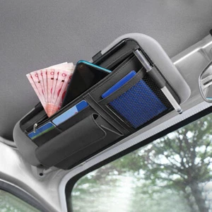 Car Accessories Sunshade Visor Storage Bag Pen Card Phone Holder Organizer Bag - Imagen 1 de 9