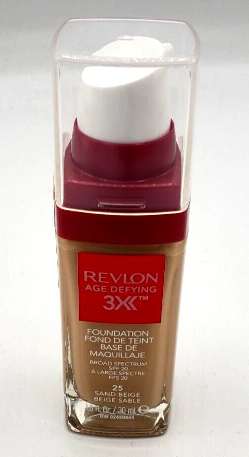 NEW REVLON AGE DEFYING 3X FOUNDATION- 25 SAND BEIGE - Image 1 of 1