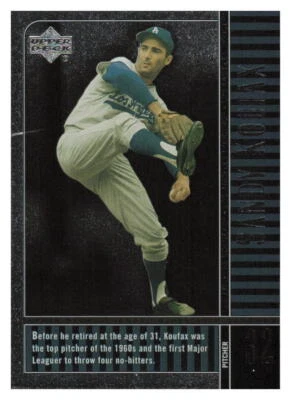 2000 Upper Deck Legends #28 Sandy Koufax  Los Angeles Dodgers - Image 1 of 2