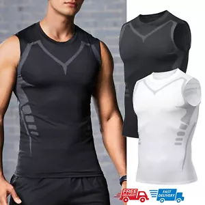 Men Quick Dry Vest Fitness Gym Muscle Tank Tops Sleeveless Workout Sports Shirts - Picture 1 of 32