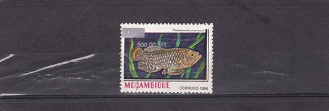 Comoros mnh rare overprinted stamp fish scott 1311 1998 Cover
