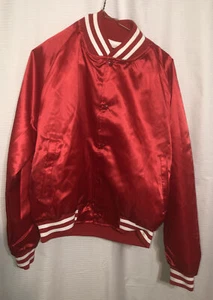 Vintage 80er rot Pro Line Authentic Starter Satin Jacke Gr. M ohne Aufkleber USA - Bild 1 von 4