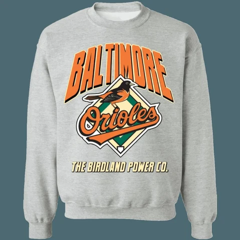 Baltimore Orioles Birdland Vintage Crewneck Sweatshirt U1680 Cover