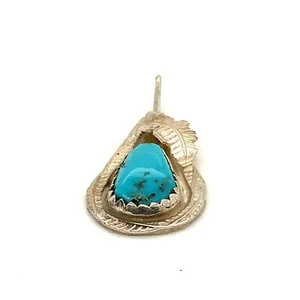 Colgante De Colección Firmado Vance Cheama Zuni Nativo Americano Turquesa Piedra - Imagen 1 de 10