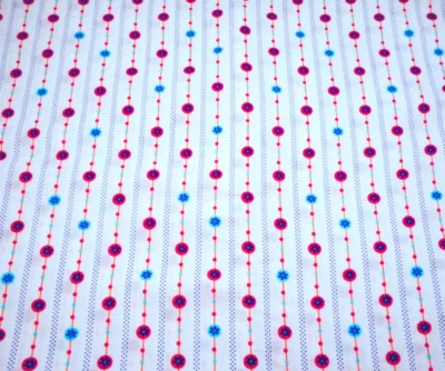 Tela Edredón Por Yarda OFERTA Rosa Turquesa Azul Floral Blanco Algodón Premium De Colección PC Foto 1 de 2