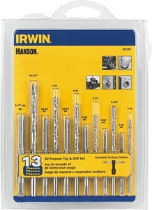 IRWIN Tools HANSON 80187 All-Purpose Bit with Tap 13 Piece Set - Picture 1 of 1