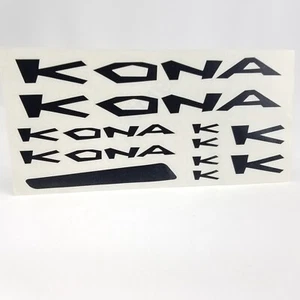 Kona Frame Decals Sticker Set Bicycle Cycling Black Mountain Bike MTB  - Picture 1 of 8