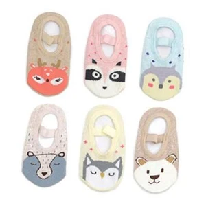  Baby Toddler Anti Slip Non Skid Socks with Grip 1-3T Cartoon Animal 6 Pairs - Picture 1 of 8