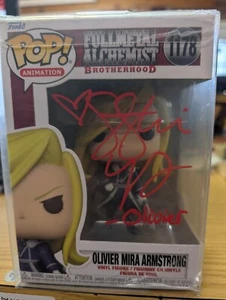 Stephanie Young Signed Funko Pop Fullmetal Alchemist Olivier Mira Armstrong JSA - Picture 1 of 4