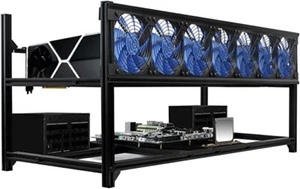Kingwin Miner Rig Case Aluminum With 8 GPU Mining Stackable Frame - Picture 1 of 5