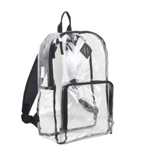 Eastsport Unisex Clear Backpack Front Pocket Adjustable Straps Stadium Approved - Picture 1 of 8