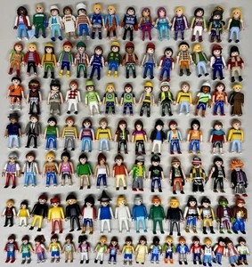 Playmobil Figures Lot Of 100 Men Women Kids Mixed People Professions VTG Modern - Picture 1 of 13