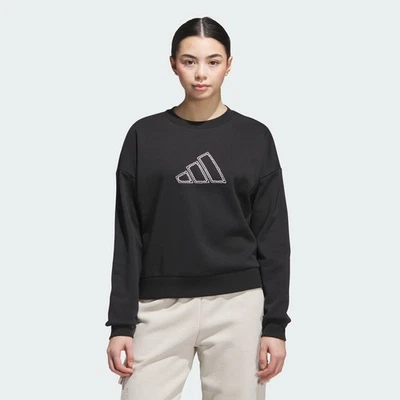 adidas women Seasonal Essentials Pearls Graphic Sweatshirt - Image 1 of 4