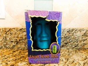 2001 OSTERNINSEL KOPF RÄUCHERSTÄBCHENHALTER MOAI STATUE SCHWARZLICHT LEUCHTEN TIKI BAR! - Bild 1 von 15