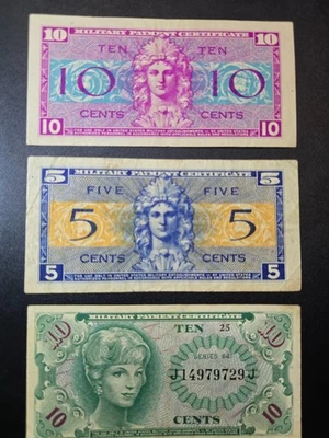 Military  Payment Certificates 5/ 10 Cents series  521/ 641 - Image 1 of 4