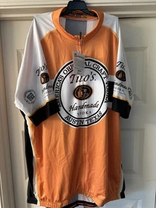 Jakroo Tito's Vodka Orange Full Zip S/S Lightweight Cycling Jersey Size 3Xl - Picture 1 of 2