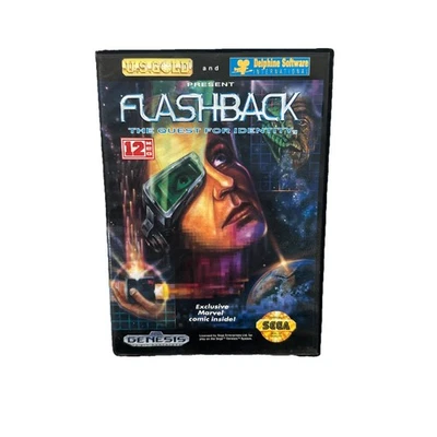 Flashback The Quest for Identity Sega Genesis Case And Cartridge - Working - Image 1 of 4