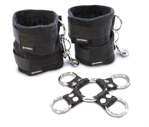 5 Piece Hog Tie and Cuff Set - Black Foto 1 de 1