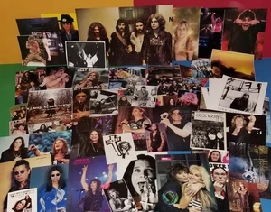 VTG OZZY OSBOURNE LOT,PHOTOS, OZZYZINE,PROMO CARD'S ,DECAL , 50 PINUPS, BUTTON + - Picture 1 of 22
