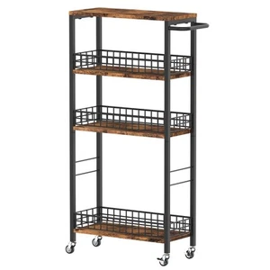 Slim Storage Cart Rolling Kitchen Cart with Wheels Narrow Laundry Storage Uti... - Picture 1 of 7