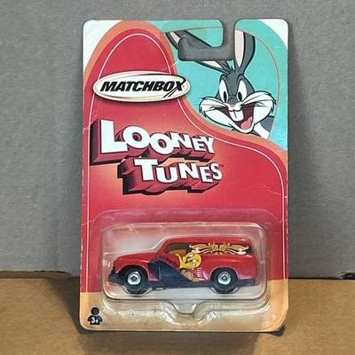 2003 Matchbox Looney Tunes Tweety Bird Diecast FJ Holden Panel Van Mattel Red - Image 1 of 4